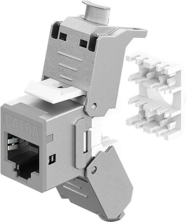 Goobay Keystone Module RJ45 CAT 6A, STP, Slim - Afbeelding 2