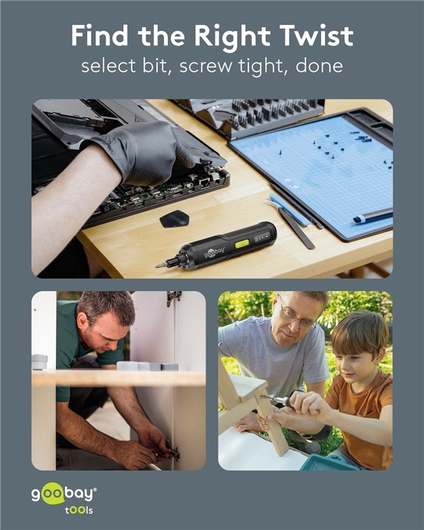 Goobay elektrische schroevendraaierset | 25 bits - Afbeelding 8