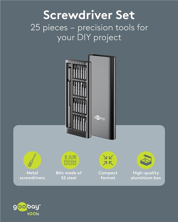 Goobay precisie-schroevendraaierset | 24 bits - Afbeelding 2