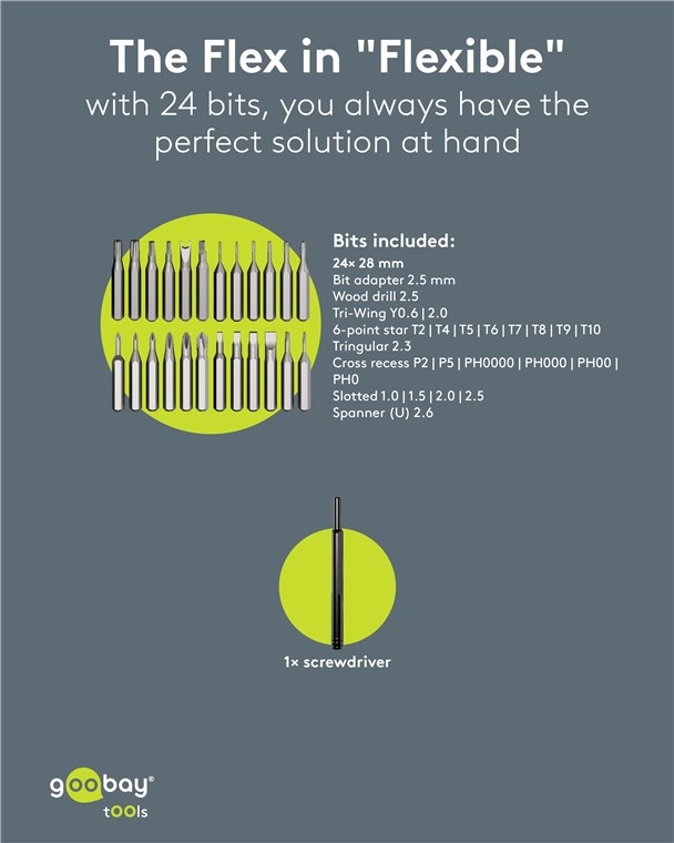 Goobay precisie-schroevendraaierset | 24 bits - Afbeelding 3