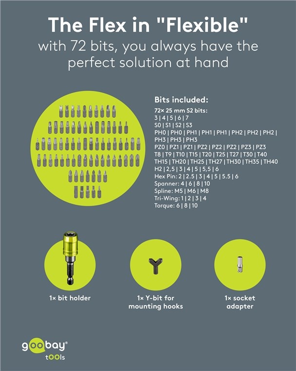 Goobay bit-set | 75-delig - Afbeelding 3