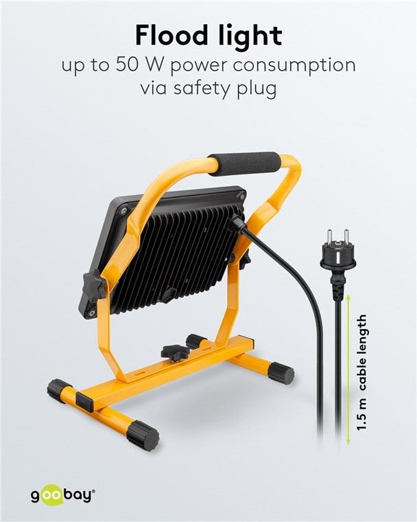 Goobay LED bouwlamp met standaard - 50W - Afbeelding 4