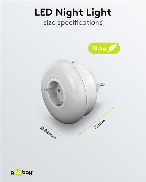 Goobay LED nachtlamp | plug-in | 3 kleuren | IP20 - Afbeelding 4