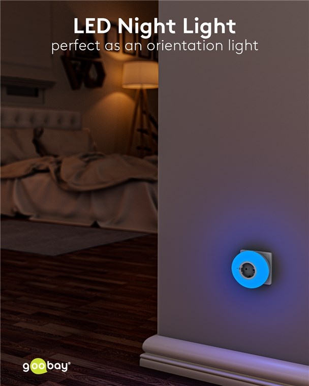 Goobay LED nachtlamp | plug-in | 3 kleuren | IP20 - Afbeelding 8