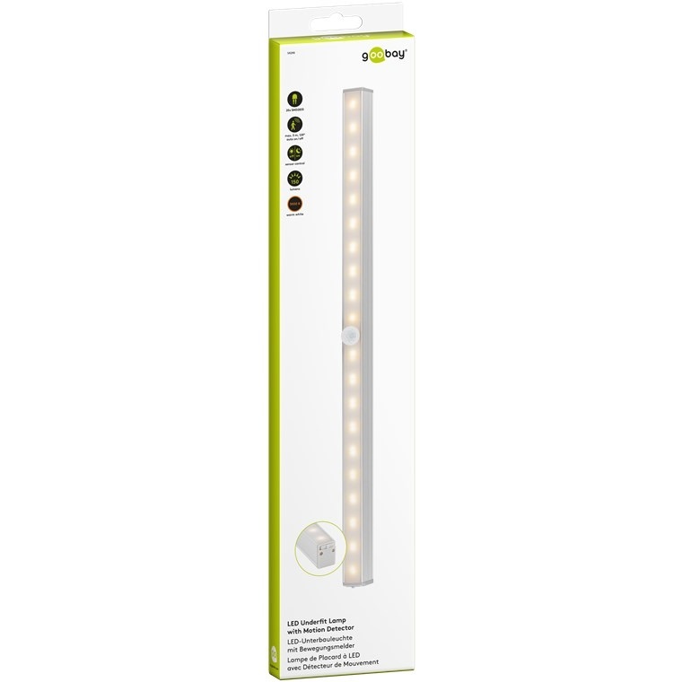 Goobay LED-kastlamp met bewegingssensor | warm wit | batterijvoeding | IP20 - Afbeelding 7