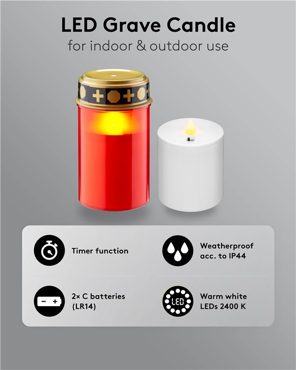 Goobay LED-graflicht | timerfunctie | rood | IP44 - Afbeelding 2