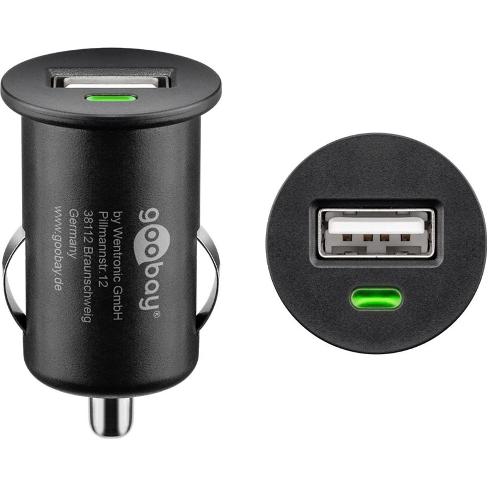 Goobay USB autolader | USB-A | 5W | zwart - Afbeelding 2