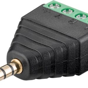 3,5mm Jack (m) Terminal Block - verguld - 4-polig / stereo