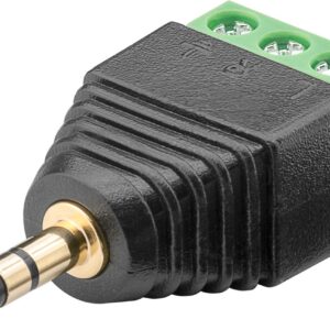 3,5mm Jack (m) Terminal Block - verguld - 3-polig / stereo