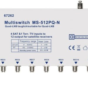 Goobay Multiswitch met 5 ingangen en 12 uitgangen