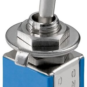 Goobay Toggle Switch Miniature, 2x UM, 6 Pins, Blue Housing