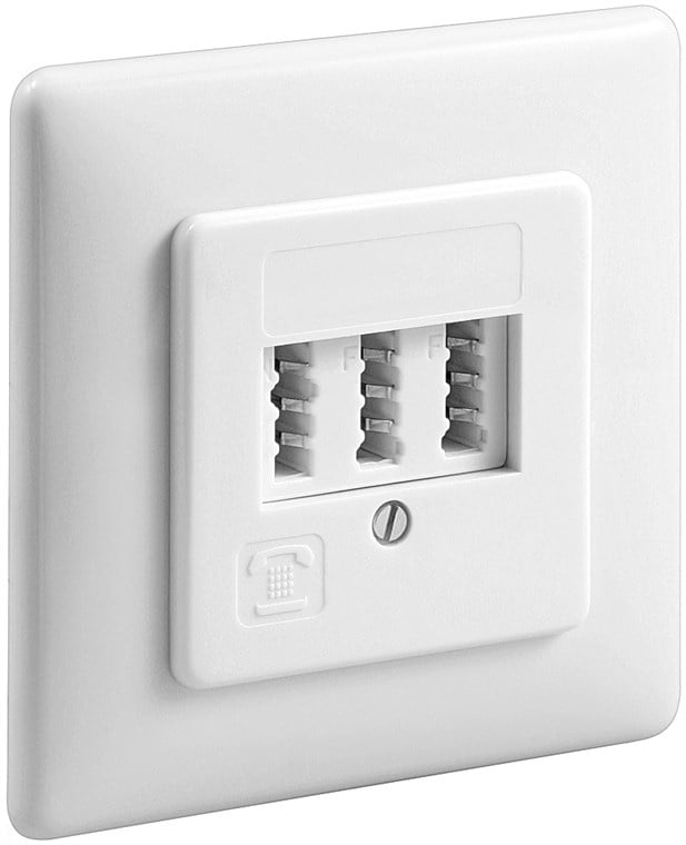 Goobay 3x TAE-NFN Wall Plate, Flush Mount
