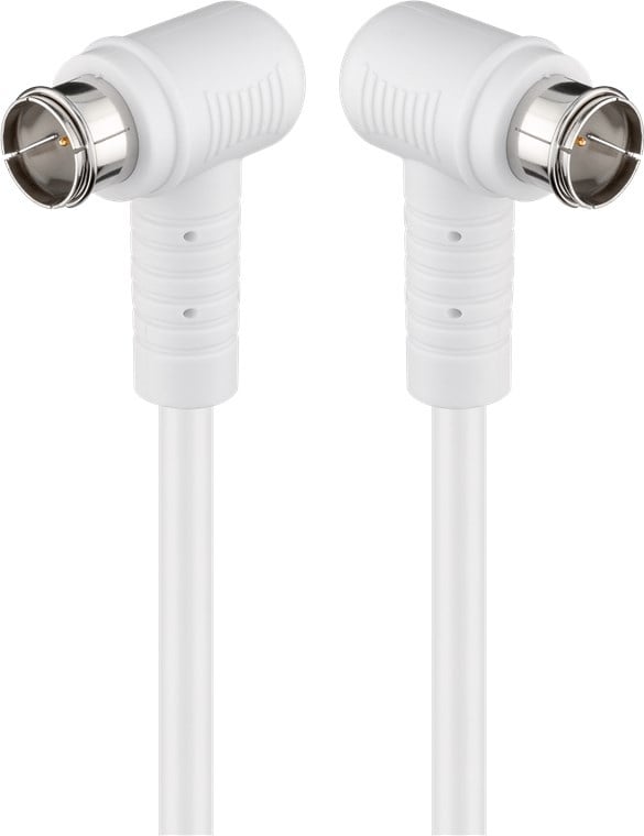 Goobay Angled SAT Antenna Cable (80 dB), Double Shielded 3.5 m