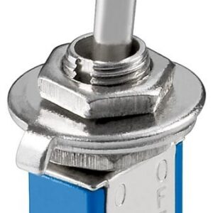 Goobay Subminiature Toggle Switch, ON - OFF, 2 Pins, Blue Housing