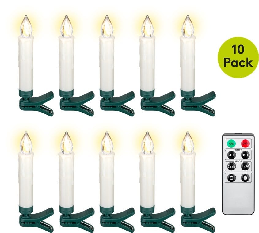 Goobay 10 Wireless LED Christmas Tree Candles incl. 20x AAA (LR03)
