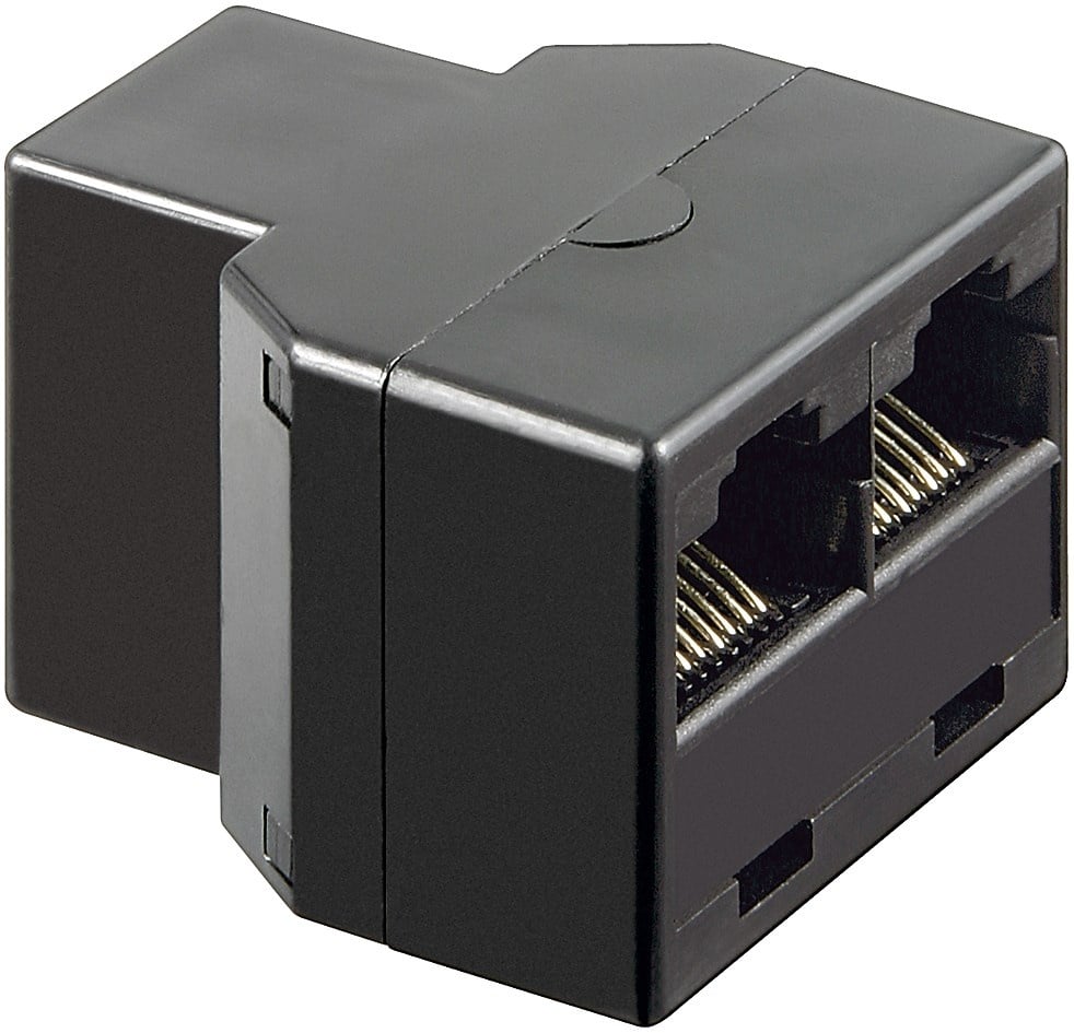 ISDN splitter 1x RJ45 (v) - 2x RJ45 (v) (8P8C) /