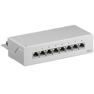 Goobay CAT6 Gigabit Desktop patchpaneel 1U met 8 poorten - afgeschermd / (meerdere kleuren)