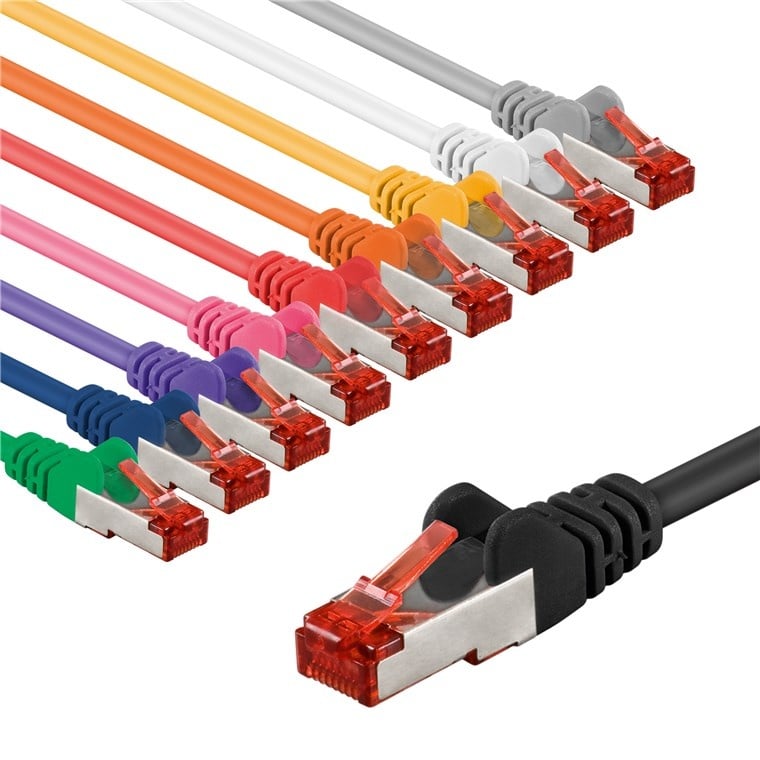 Goobay CAT 6 Patch Cable S/FTP (PiMF), 3 m, Set in 10 Colours
