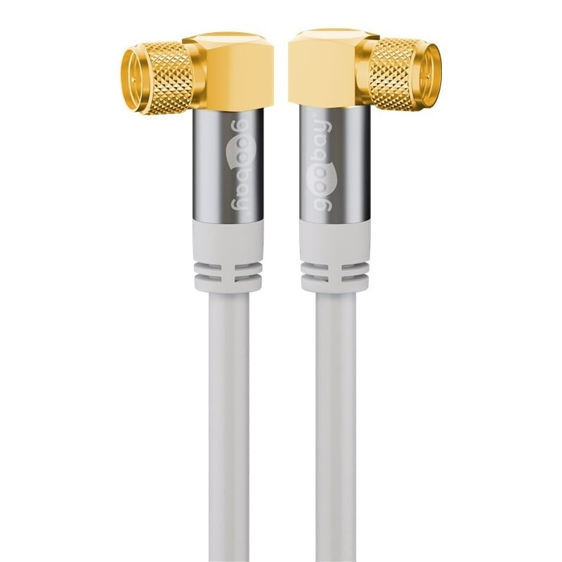 Goobay F (m) - F (m) coaxkabel | 135 dB | koper | haaks | verguld