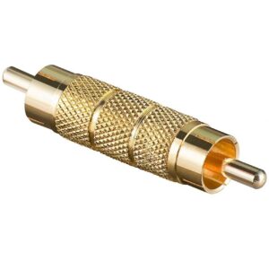 Tulp mono audio (m-m) koppelstuk - verguld (metaal)