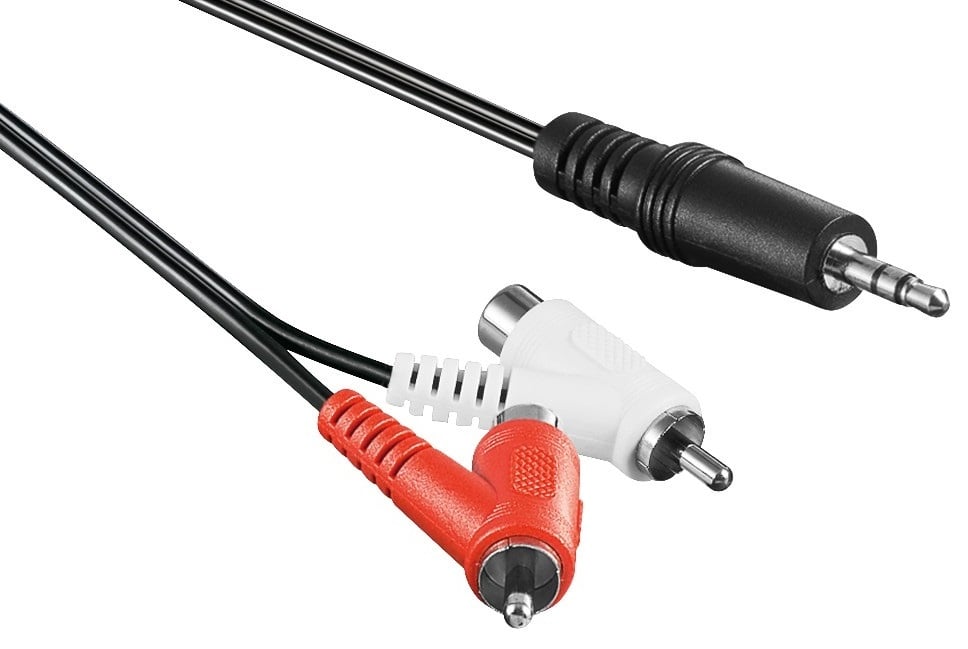 3,5mm Jack - Tulp (m + v) stereo audio kabel - 1,5 meter