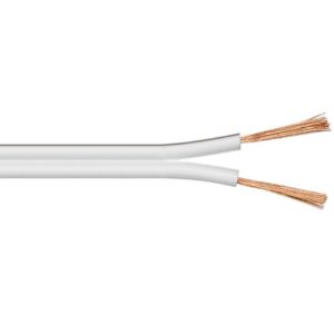 Luidspreker kabel (CU koper) - 2x 2,50mm² / wit - 25 meter