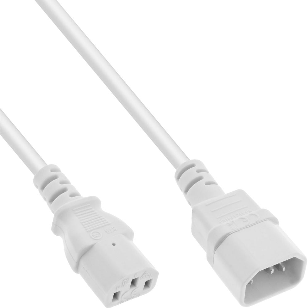 C13 - C14 stroomkabel voor UPS/PDU | 3x 1,00mm | wit | 3 meter