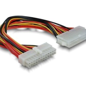 ATX 24-pins (m) - ATX 24-pins (v) voeding verlengkabel - 0,30 meter
