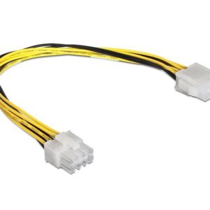 EPS12V 8-pins voeding verlengkabel - 0,30 meter