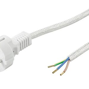 Stroomsnoer voor strijkijzer met nylon mantel - rechte stekker - 3 meter