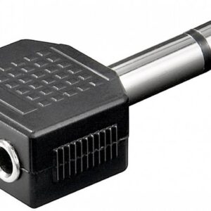 6,35mm Jack (m) - 2x 3,5mm Jack (v) stereo audio adapter splitter