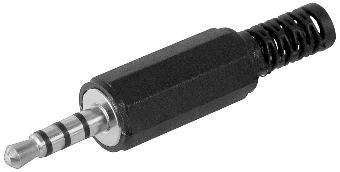 3,5mm Jack (m) connector - plastic - 4-polig / stereo