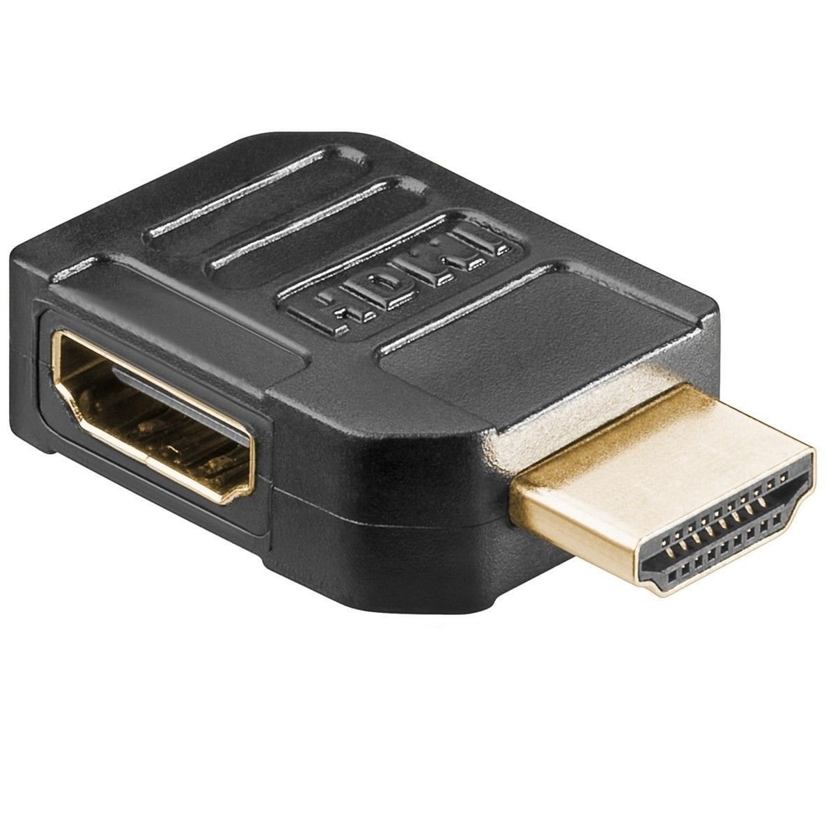 Compacte haakse HDMI adapter naar rechts - HDMI2.0 (4K 60Hz + HDR)