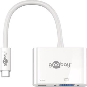 USB-C naar VGA en USB-C PD adapter met DP Alt Mode (1920 x 1200) / wit - 0,15 meter