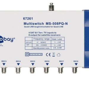 Goobay Multiswitch met 5 ingangen en 8 uitgangen
