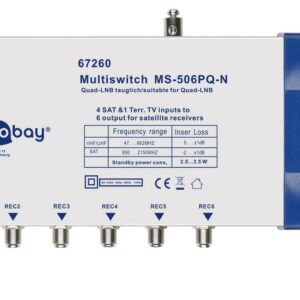 Goobay Multiswitch met 5 ingangen en 6 uitgangen