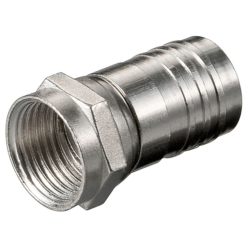 Krimp F-connector voor 7,5 tot 8,5 mm kabel / recht