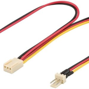 3-pins Case Fan (v) - 2x 3-pins Case Fan (m) splitter - 0,20 meter
