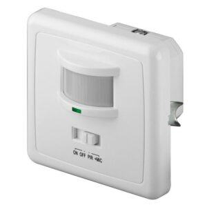 Goobay PIR bewegingssensor met akoestische sensor - 9m bereik - inbouw wandcontactdoos / wit