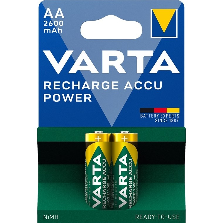 Varta AA (HR6) Recharge Accu Power batterijen / 2600 mAh - 2 stuks in blister