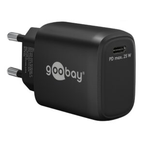 Goobay thuislader met 1 USB-C PD poort - 25W / zwart