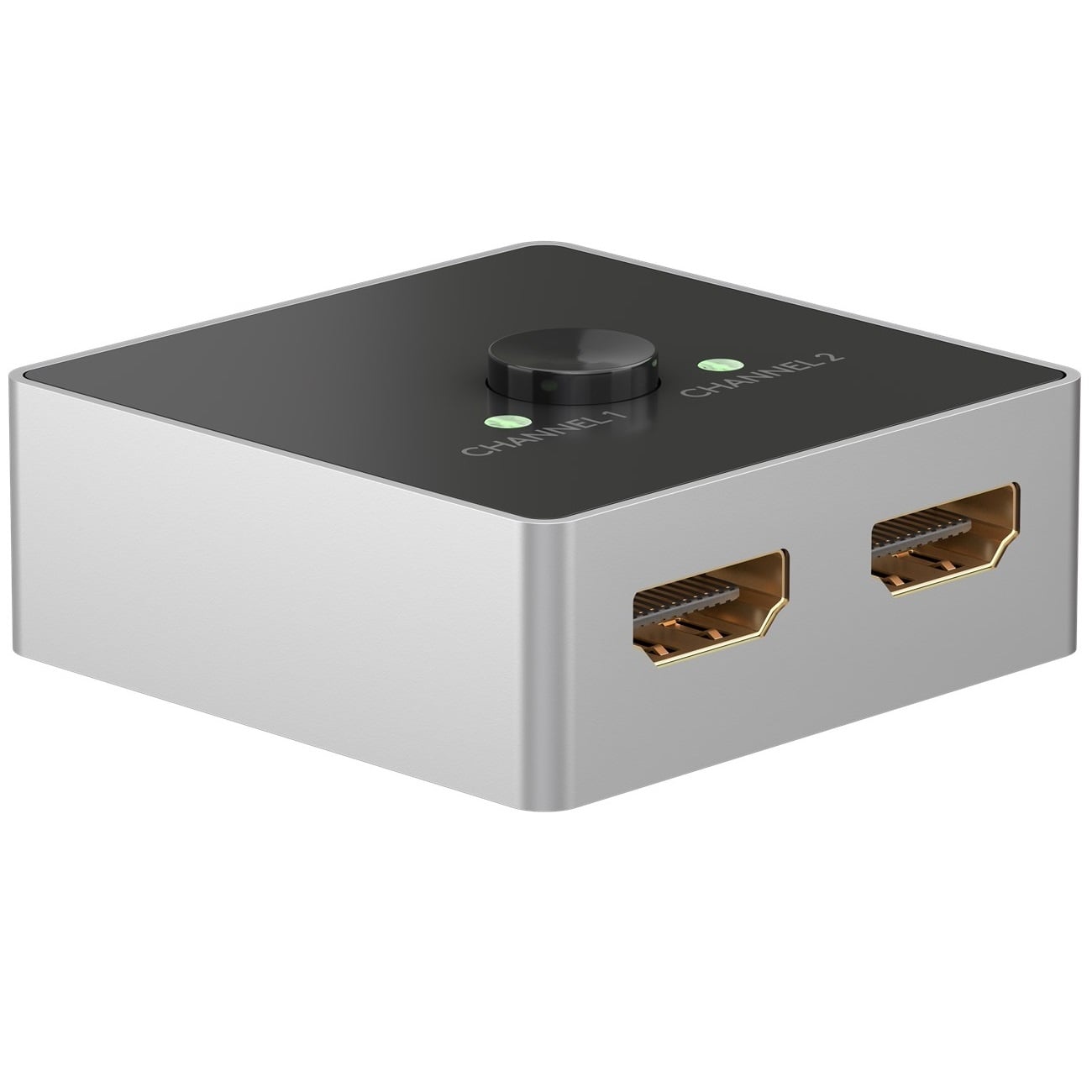 Goobay bi-directionele HDMI schakelaar 2 naar 1 / 1 naar 2 - HDMI2.0 (4K 60Hz + HDR) / zilver