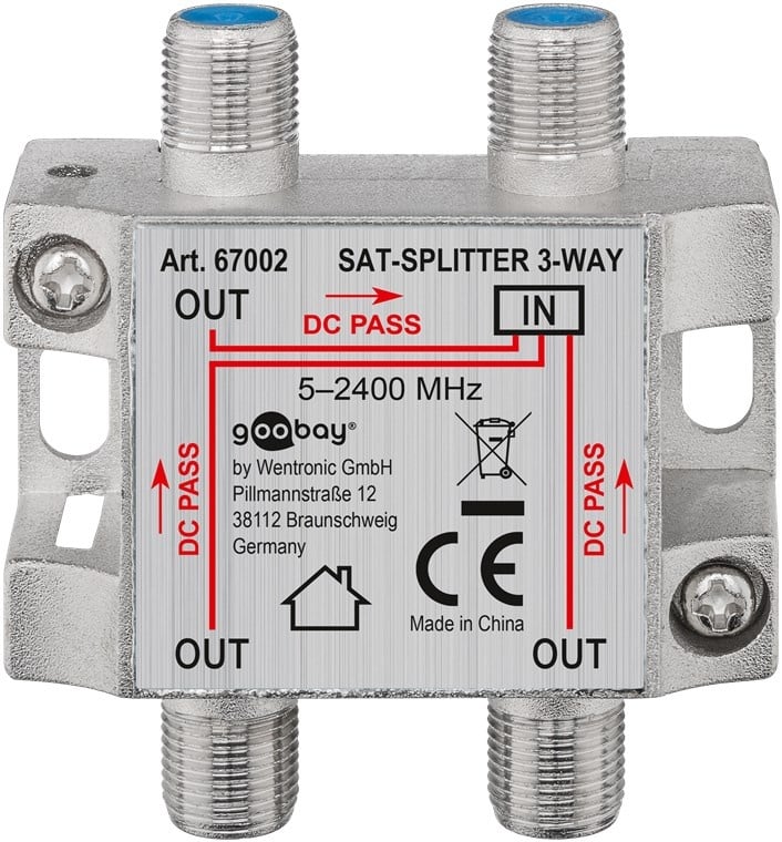 Goobay SAT Distributor, 3-Pack