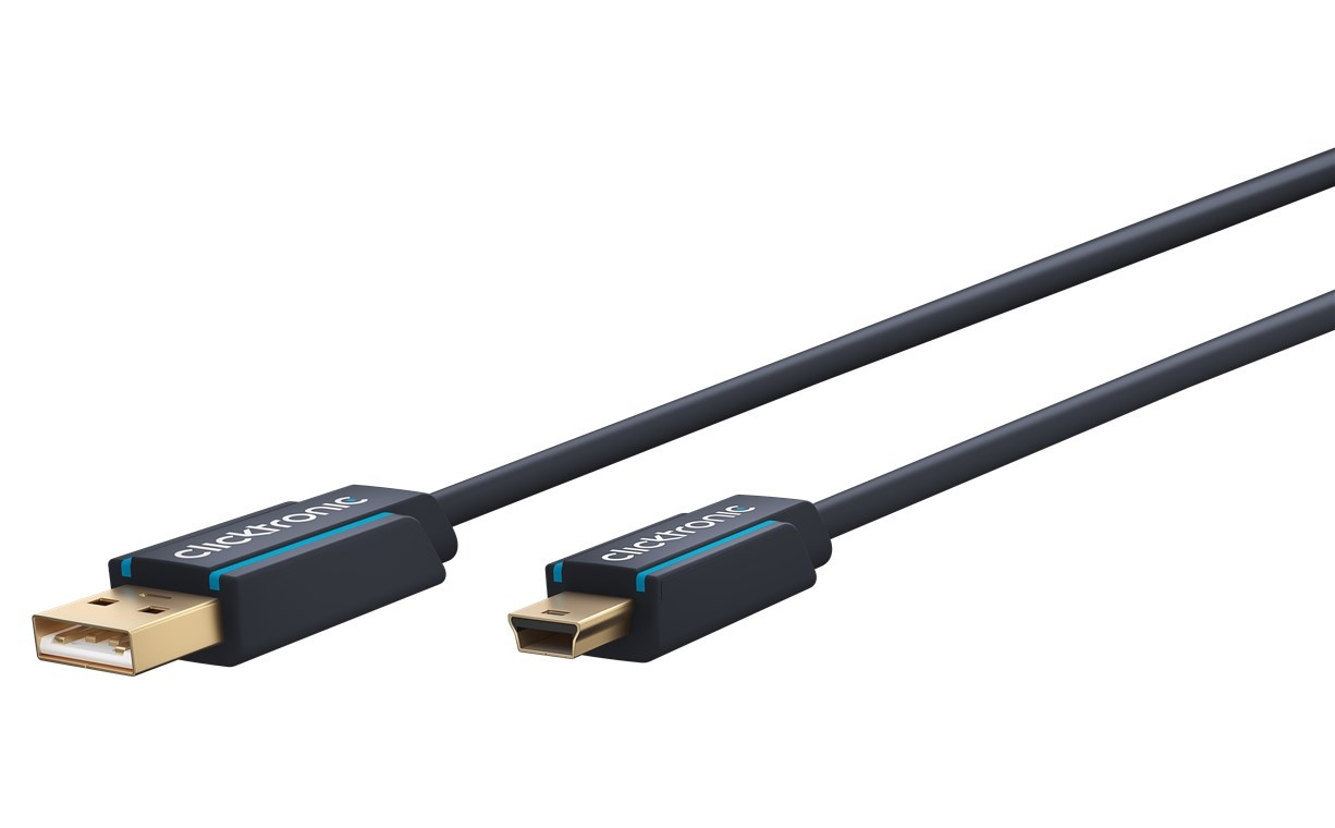 Clicktronic USB A to USB Mini B 2.0 Adapter Cable 1.8 m