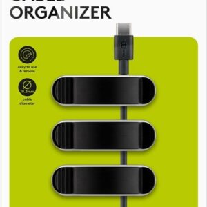 Goobay Cable Management Clip 3 Slots, Black
