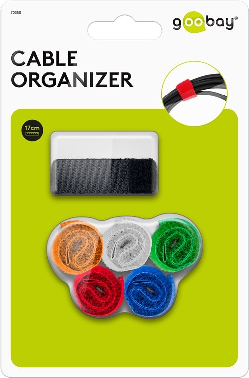 Goobay Cable Management Set with Hook-and-Loop Fastener