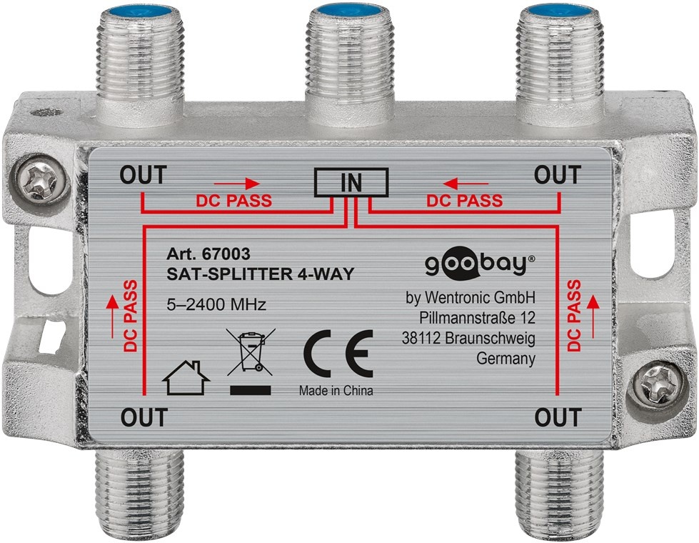 Goobay SAT Distributor, 4-Pack
