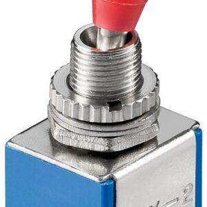 Goobay Toggle Switch Miniature, 2x ON - ON, 6 Pins, Blue Housing