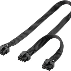 Goobay Power Supply Cable 8-Pin Male to Dual 6+2 Male for PCIe