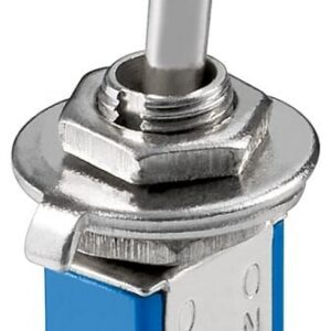 Goobay Toggle Switch Subminiature, 1x UM, 3 Pins, Blue Housing